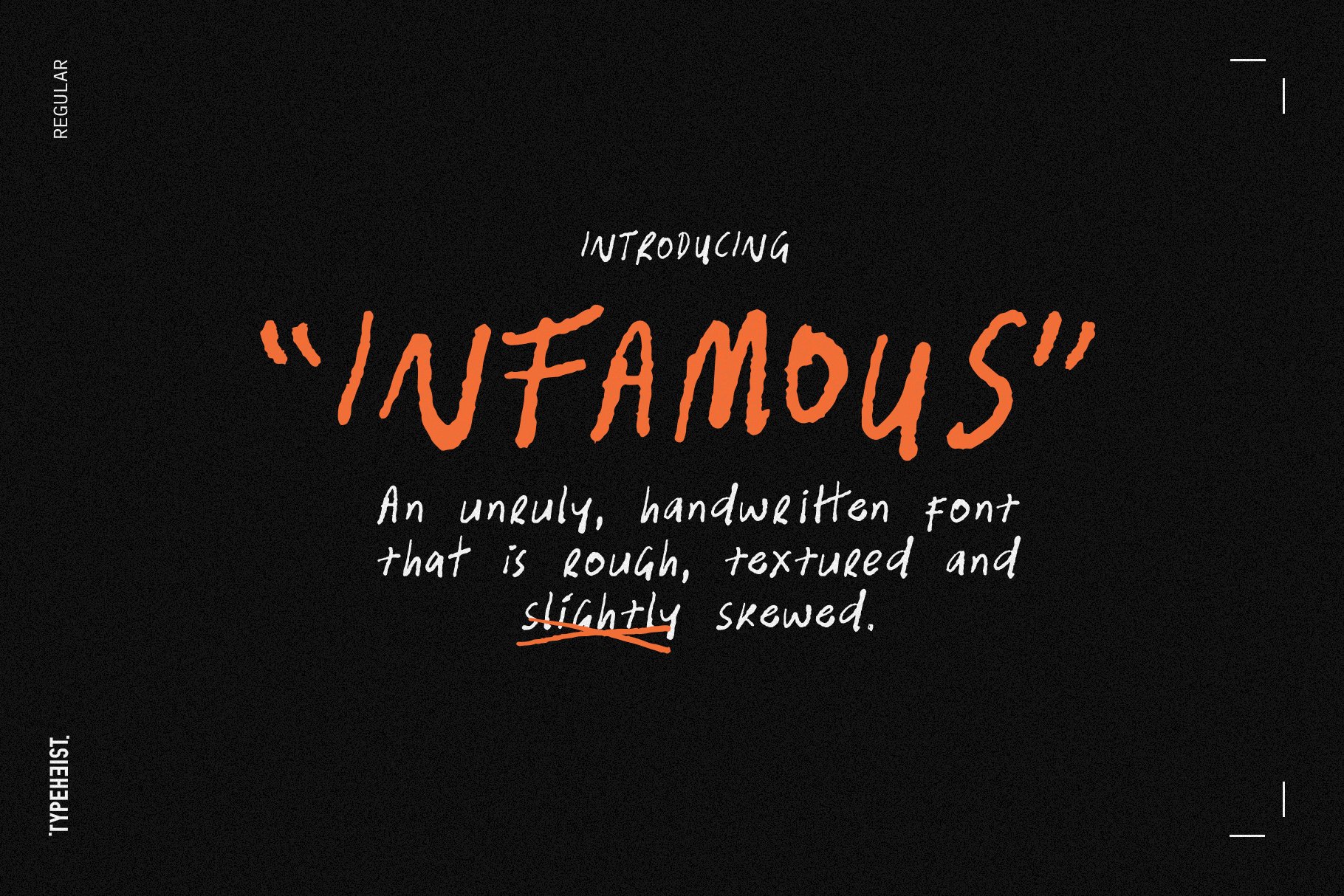 Infamous Unruly Handwritten Font cover image.