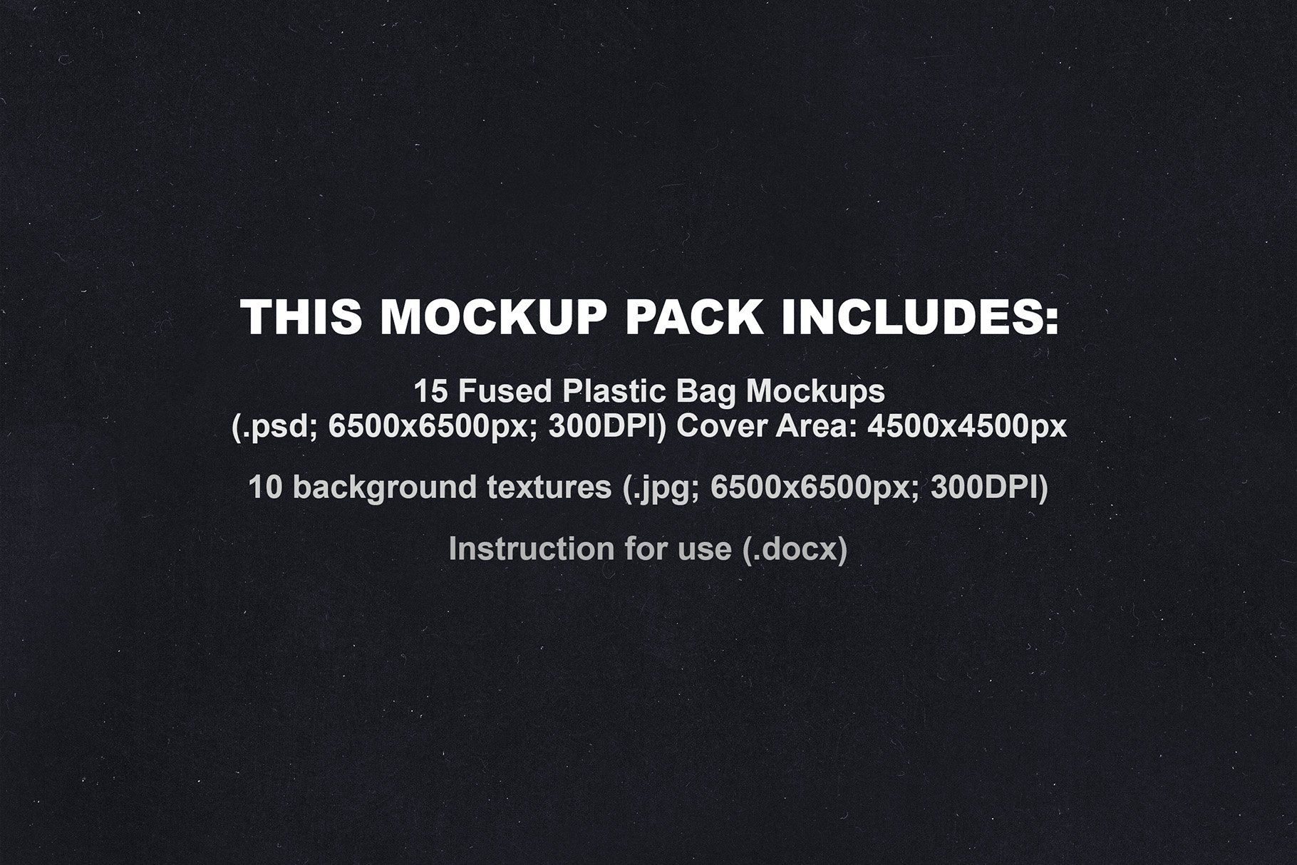 Fused Plastic Bag Mockup Pack preview image.