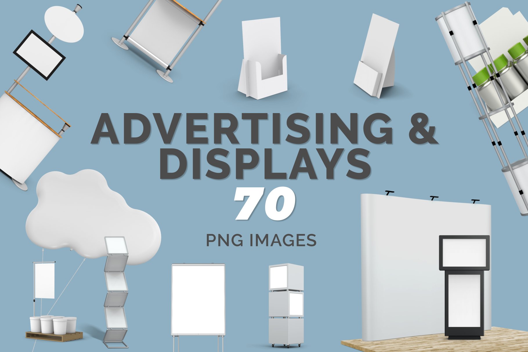 Advertising Displays Objects Bundle cover image.