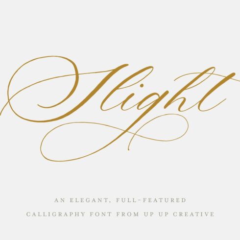 Slight, A Calligraphy Font cover image.