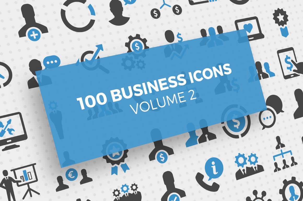 100 Business Icons Vol. 2 cover image.