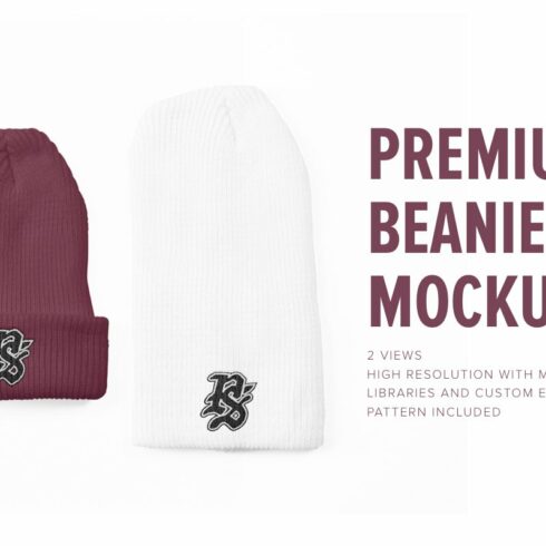 Premium Beanie Mockups cover image.