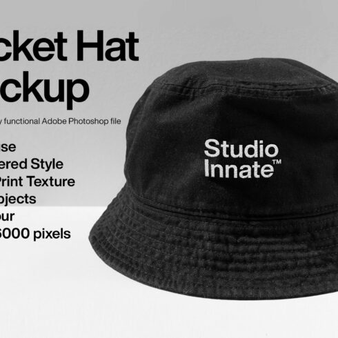 Bucket Hat Mockup cover image.