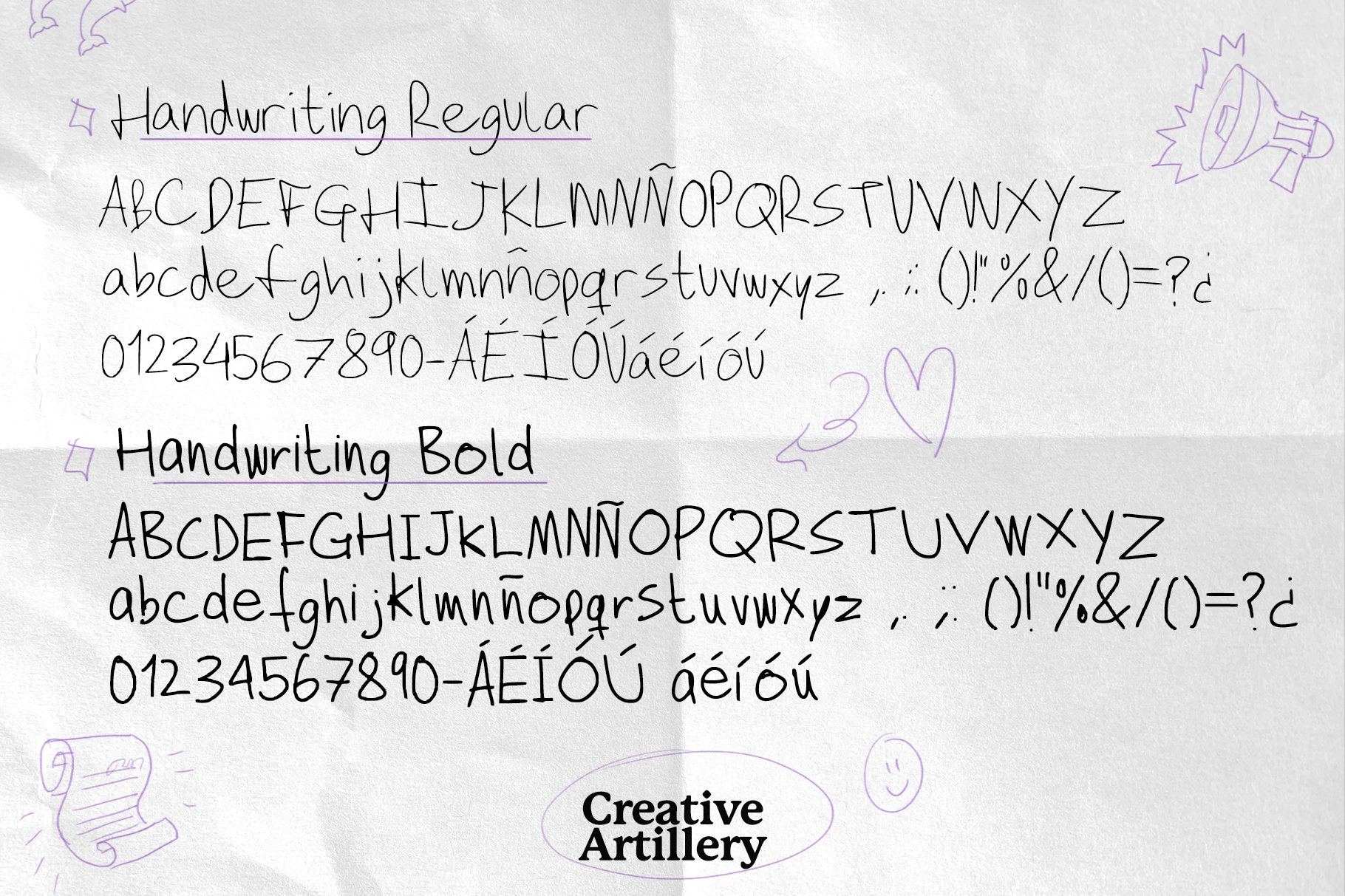 Handwriting Font preview image.