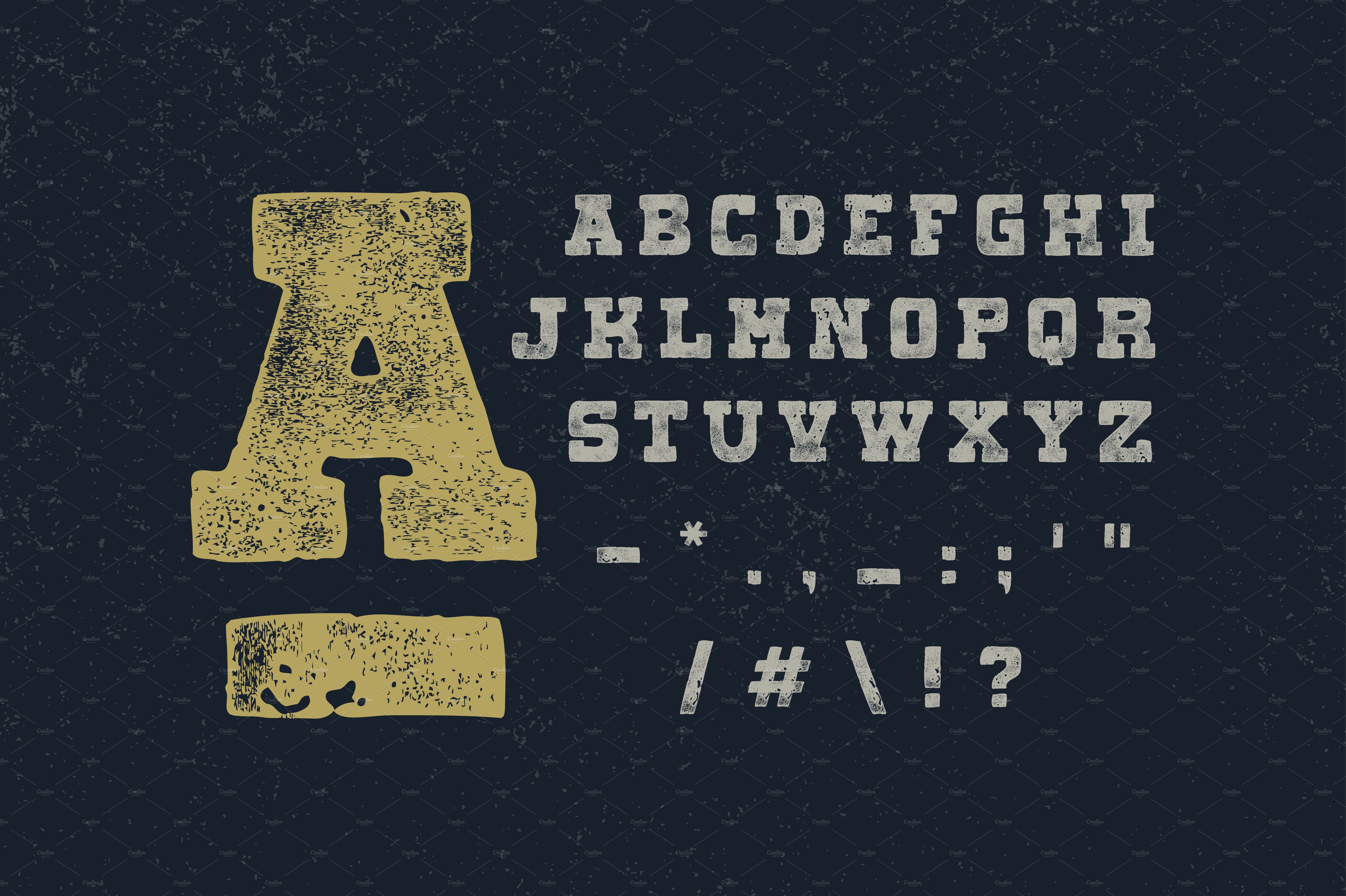 Harsh Typeface preview image.