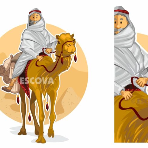 Arabian Bedouin Riding A Camel cover image.