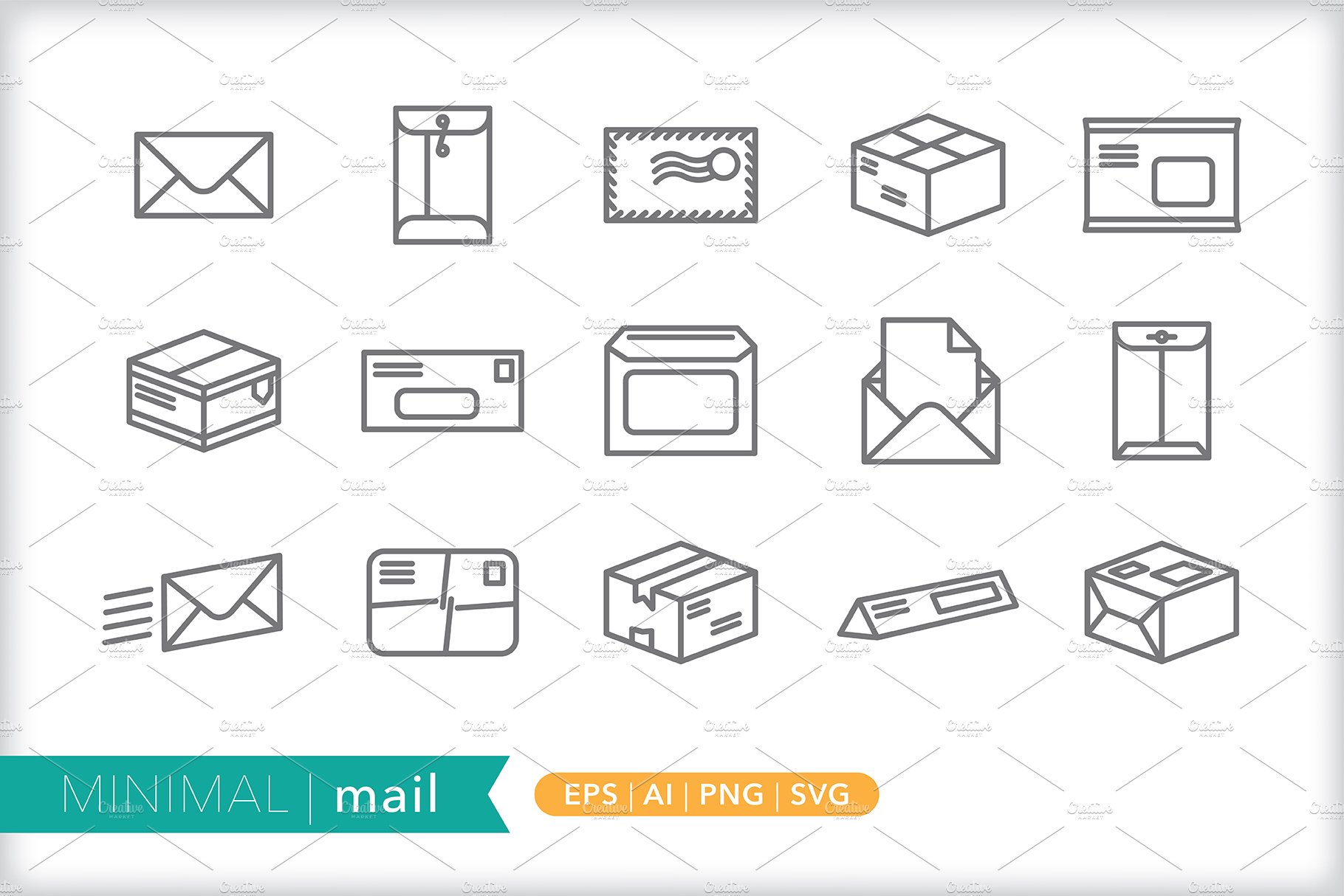 Minimal mail icons cover image.