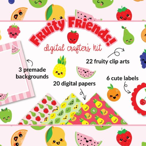 Fruity Friends! Cute Kawaii Kit cover image.