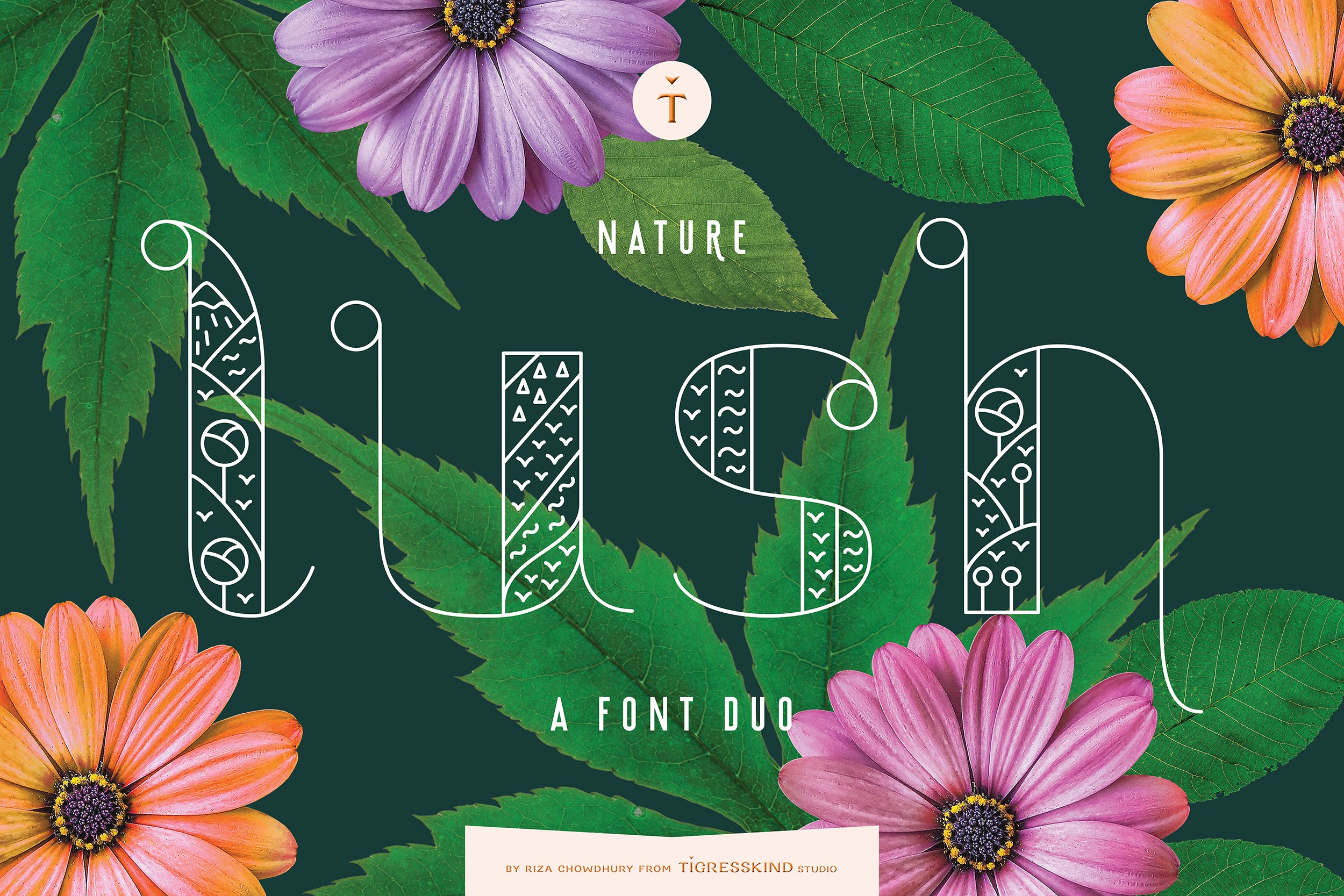 Nature Lush Font Duo cover image.