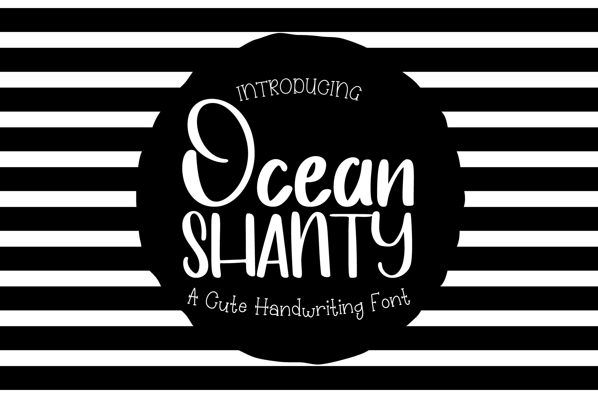 Ocean Shanty Cute Handwriting Font cover image.
