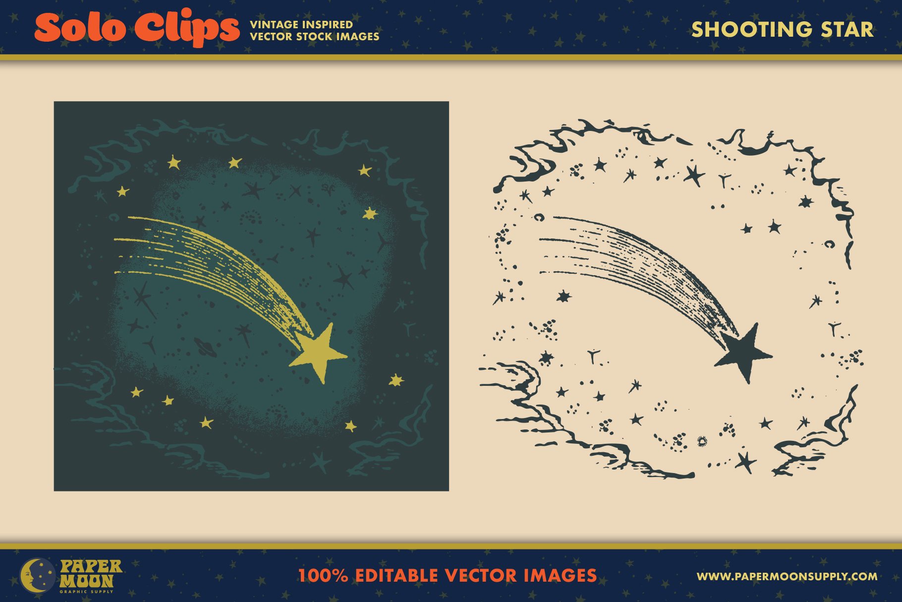 Lucky Vintage Shooting Star Vector cover image.