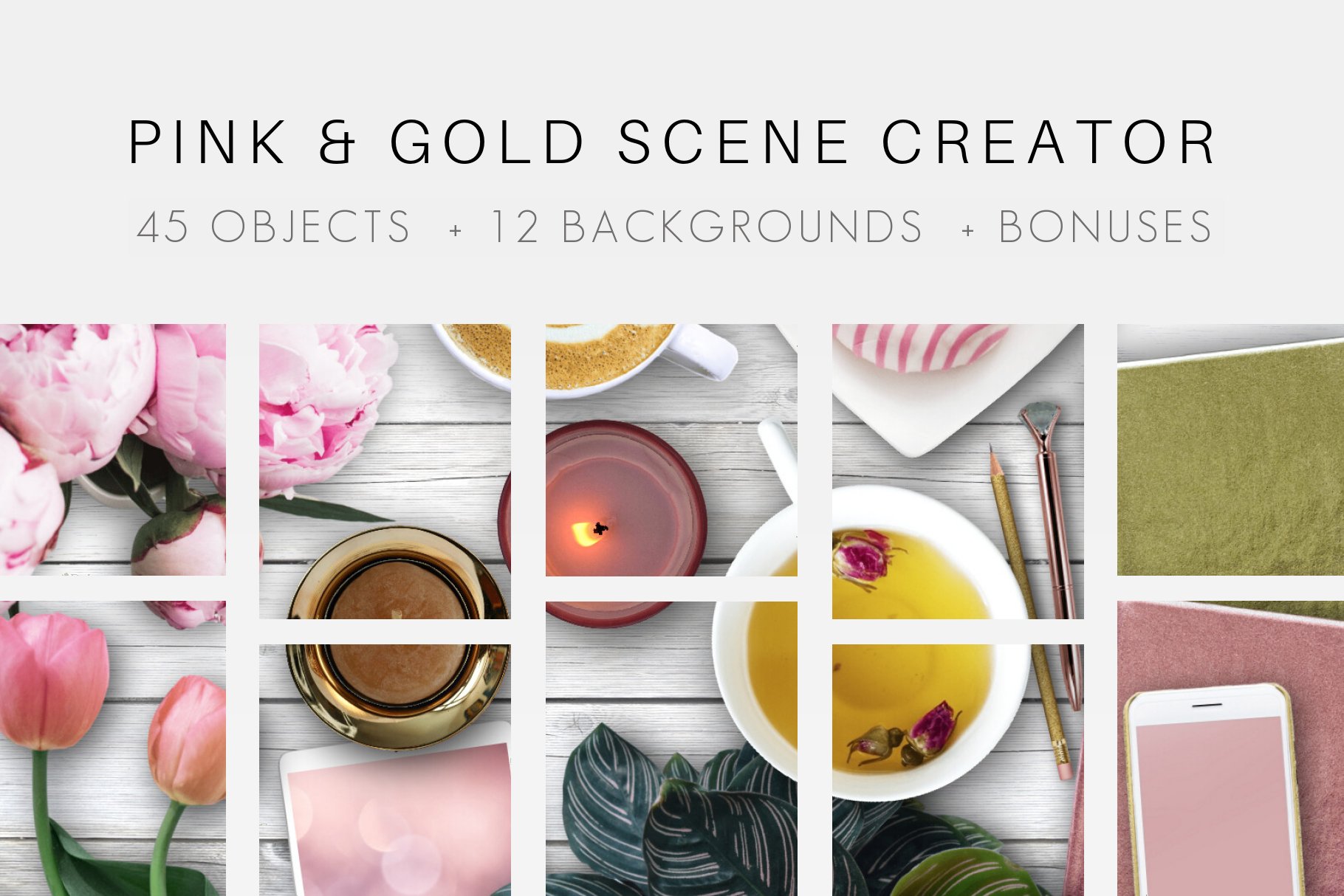 Pink & Gold Scene Creator cover image.