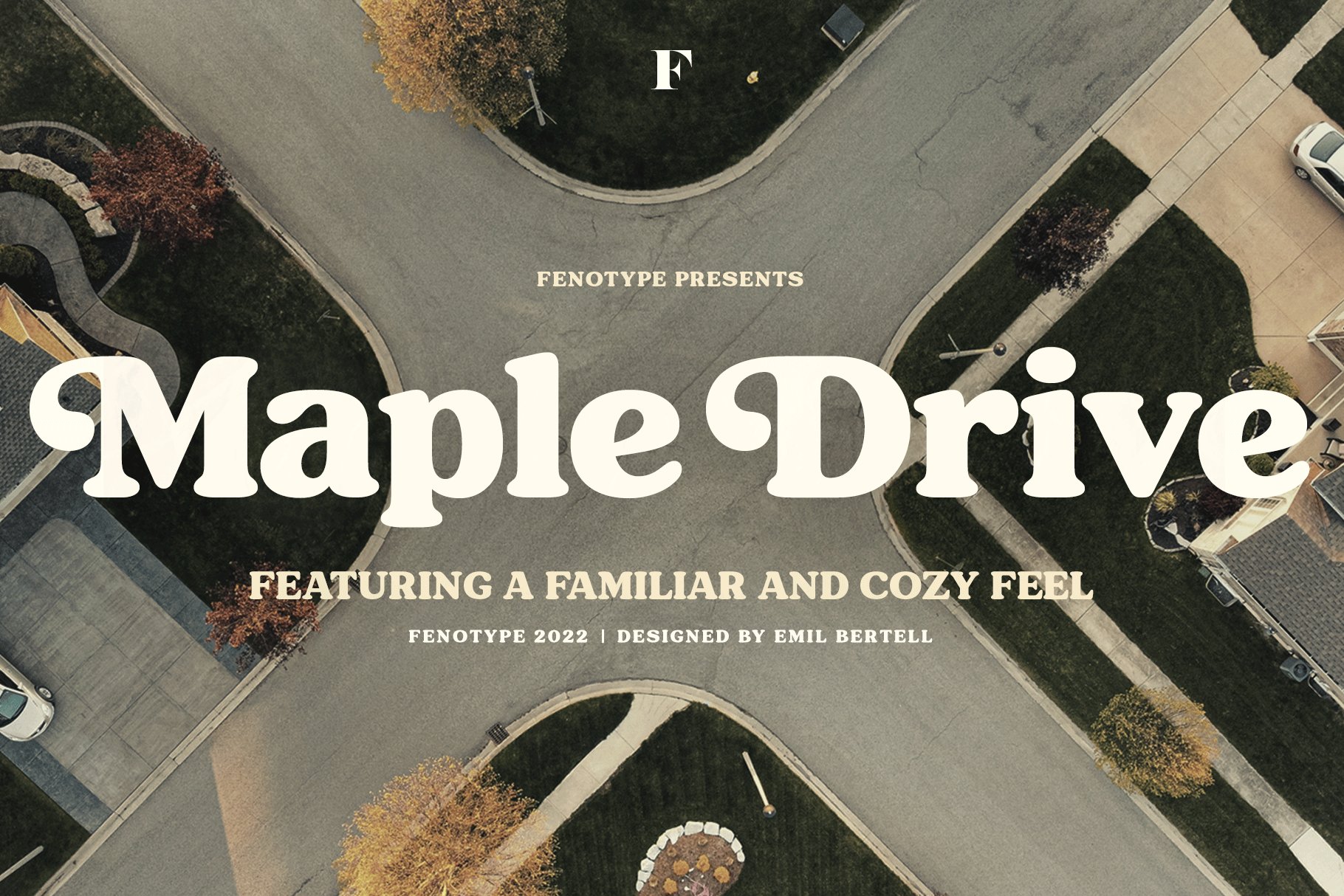 Maple Drive Retro Typeface preview image.