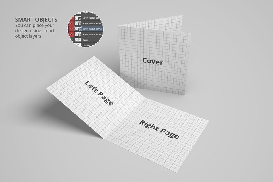 Bifold Brochure/Greeting Card Mockup preview image.