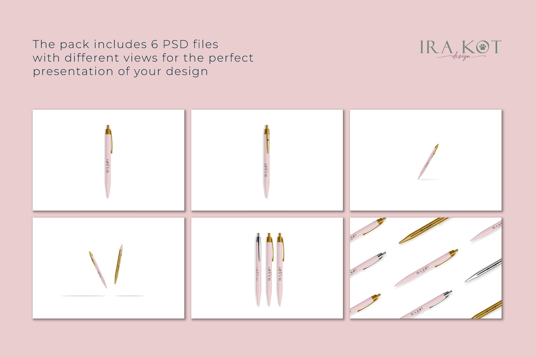 Pen PSD MOCKUP SET preview image.