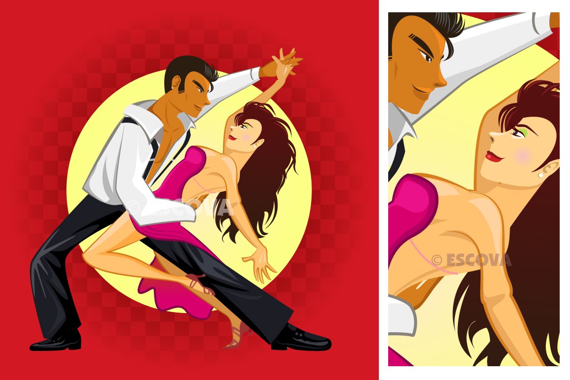 Salsa Dance Ilustration Vector cover image.