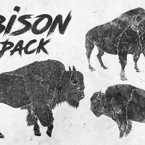 Bison Logo Vector Illustrations cover image.