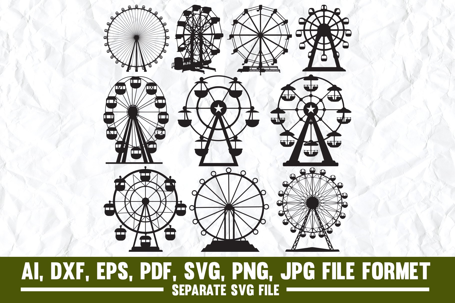 ferris wheel,amusement park,park svg cover image.