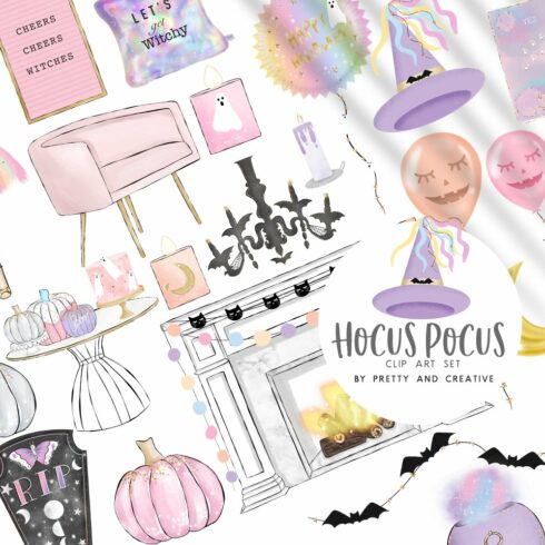 Sale Halloween Pastel Clipart cover image.