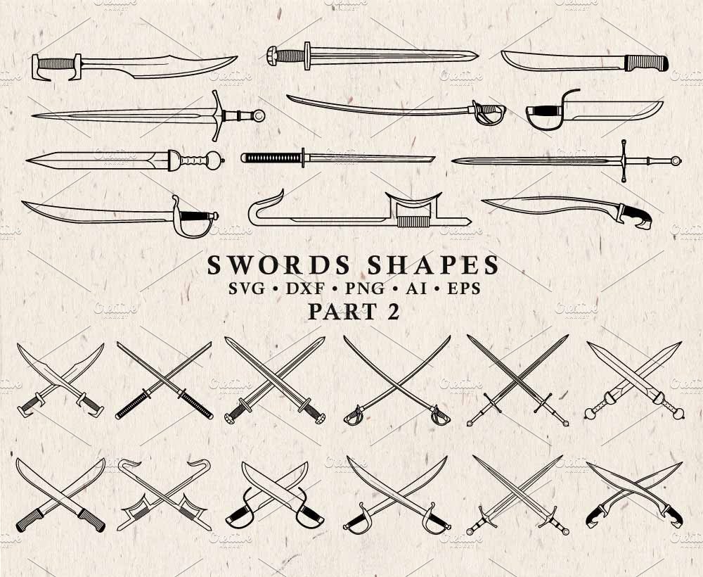 Crossed Swords designs, themes, templates and downloadable graphic
