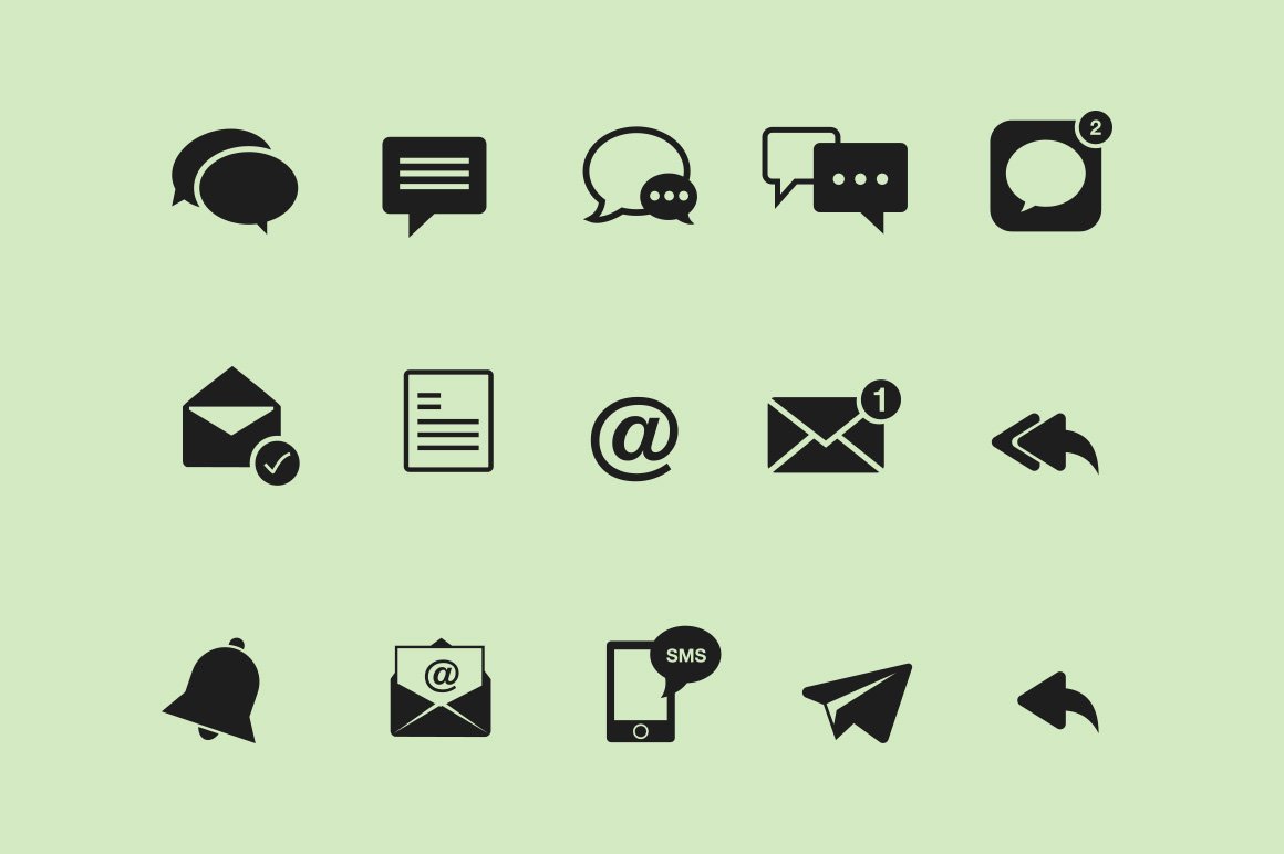 15 Messaging Icons cover image.