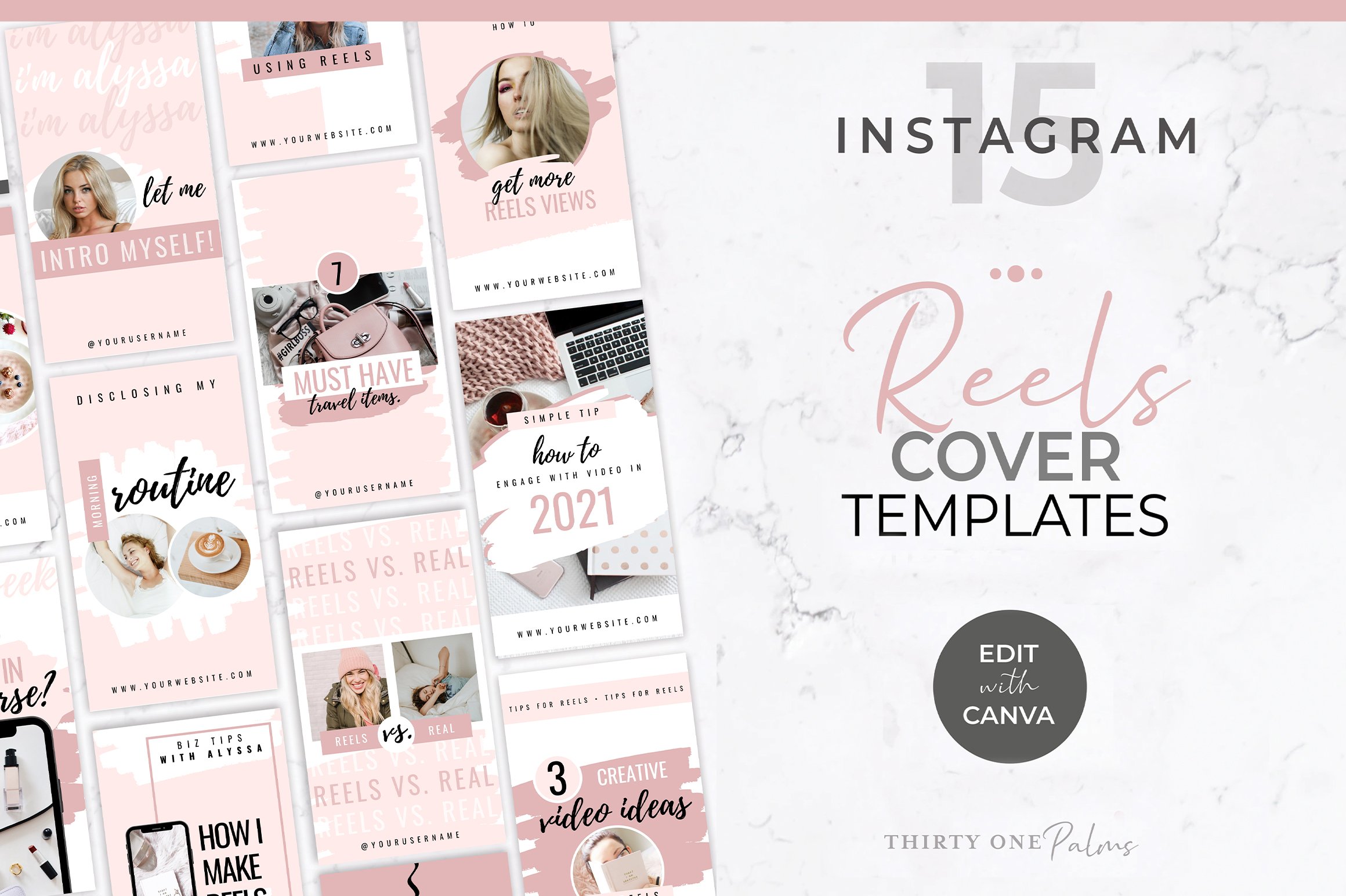 Instagram Reels Templates | Blush cover image.