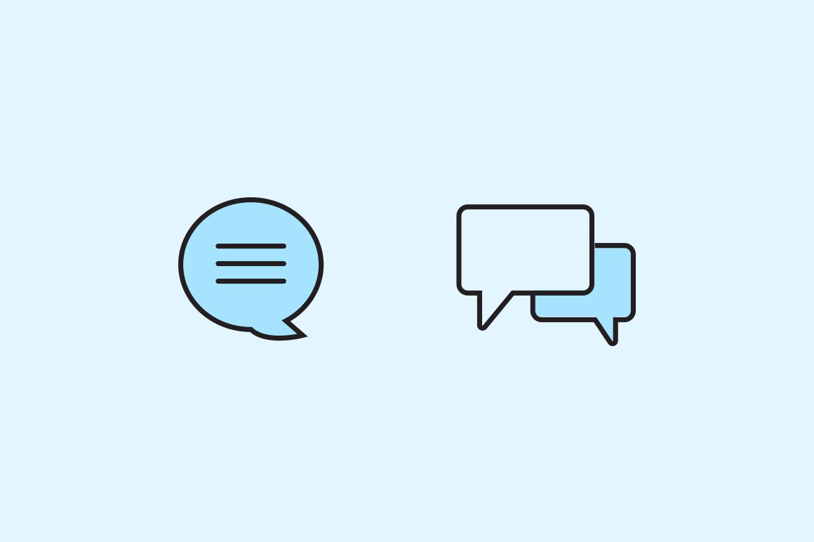 15 Chat Bubble Icons preview image.