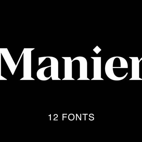 Manier – Sharp Serif Typeface cover image.