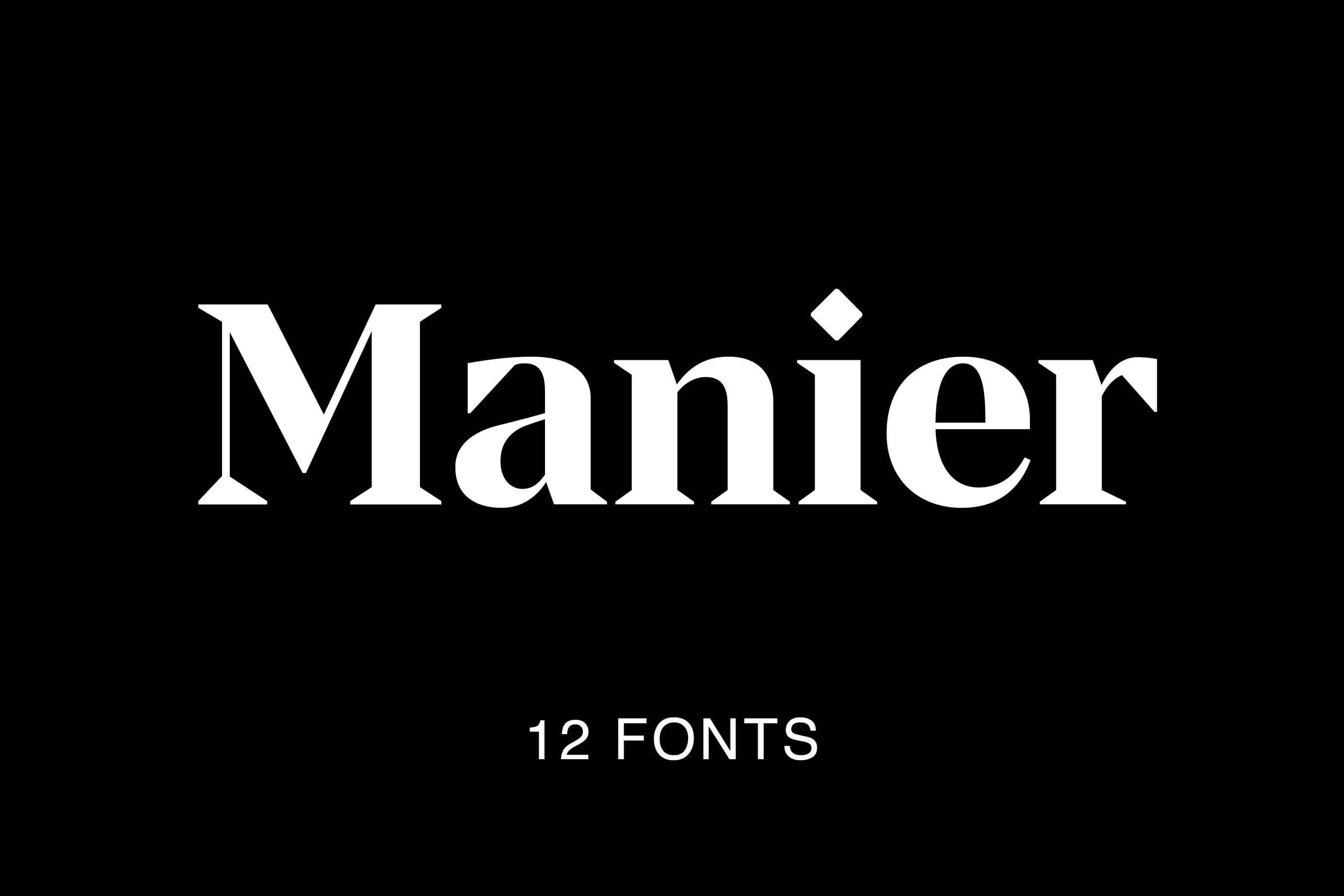 Manier – Sharp Serif Typeface cover image.