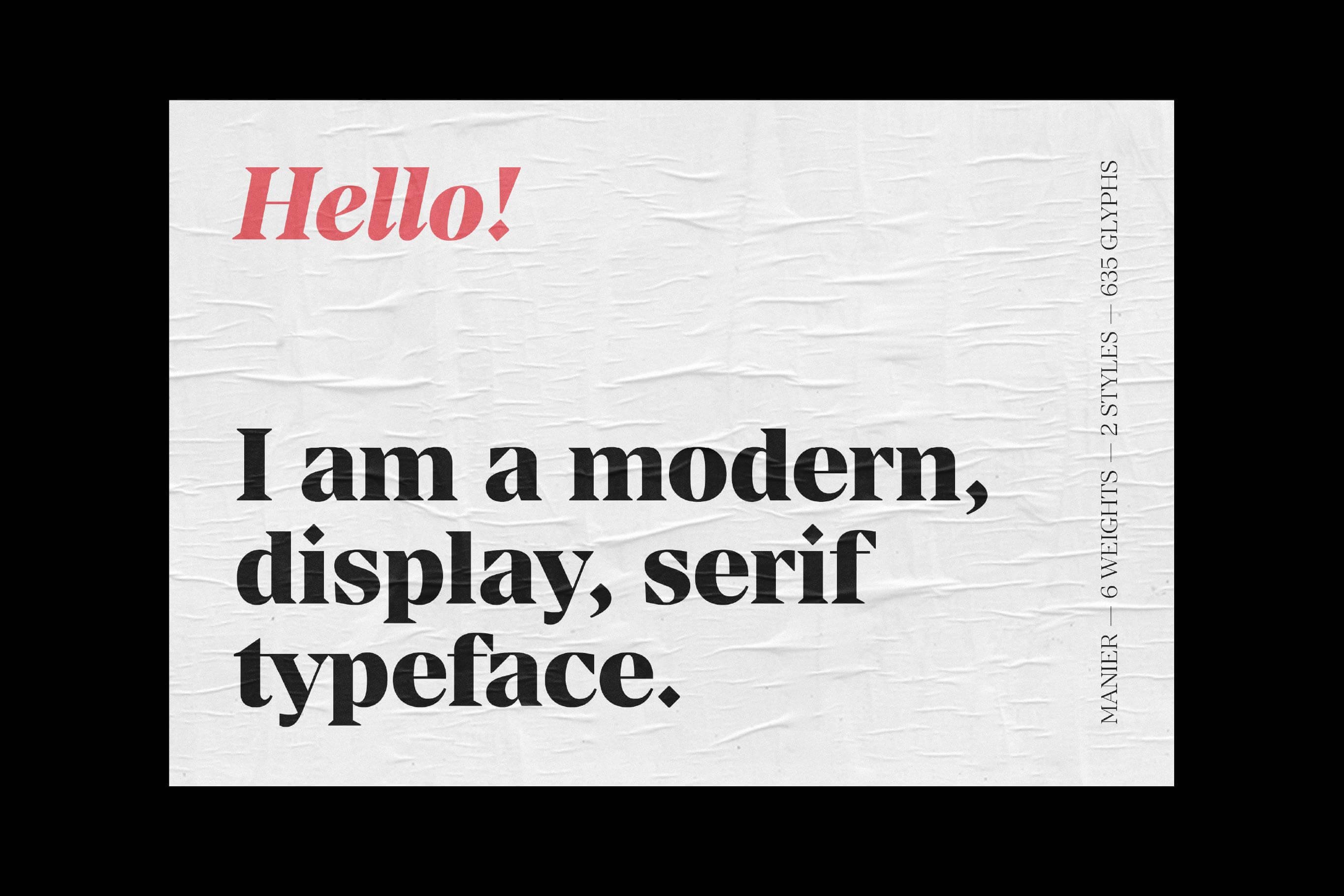 Manier – Sharp Serif Typeface preview image.