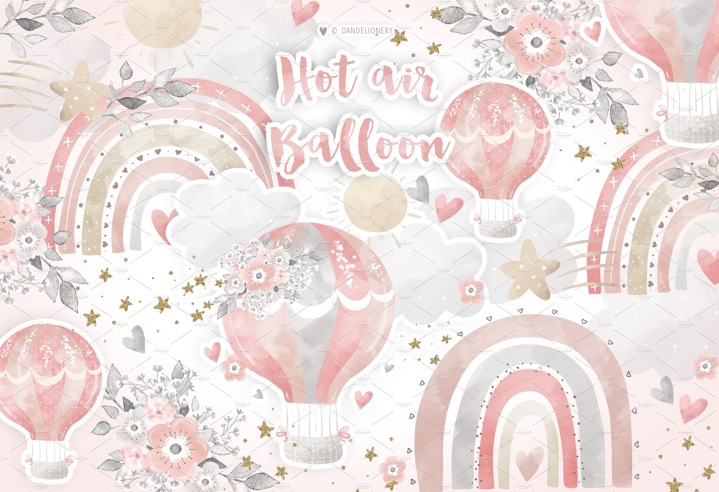Hot Air Balloon design cover image.