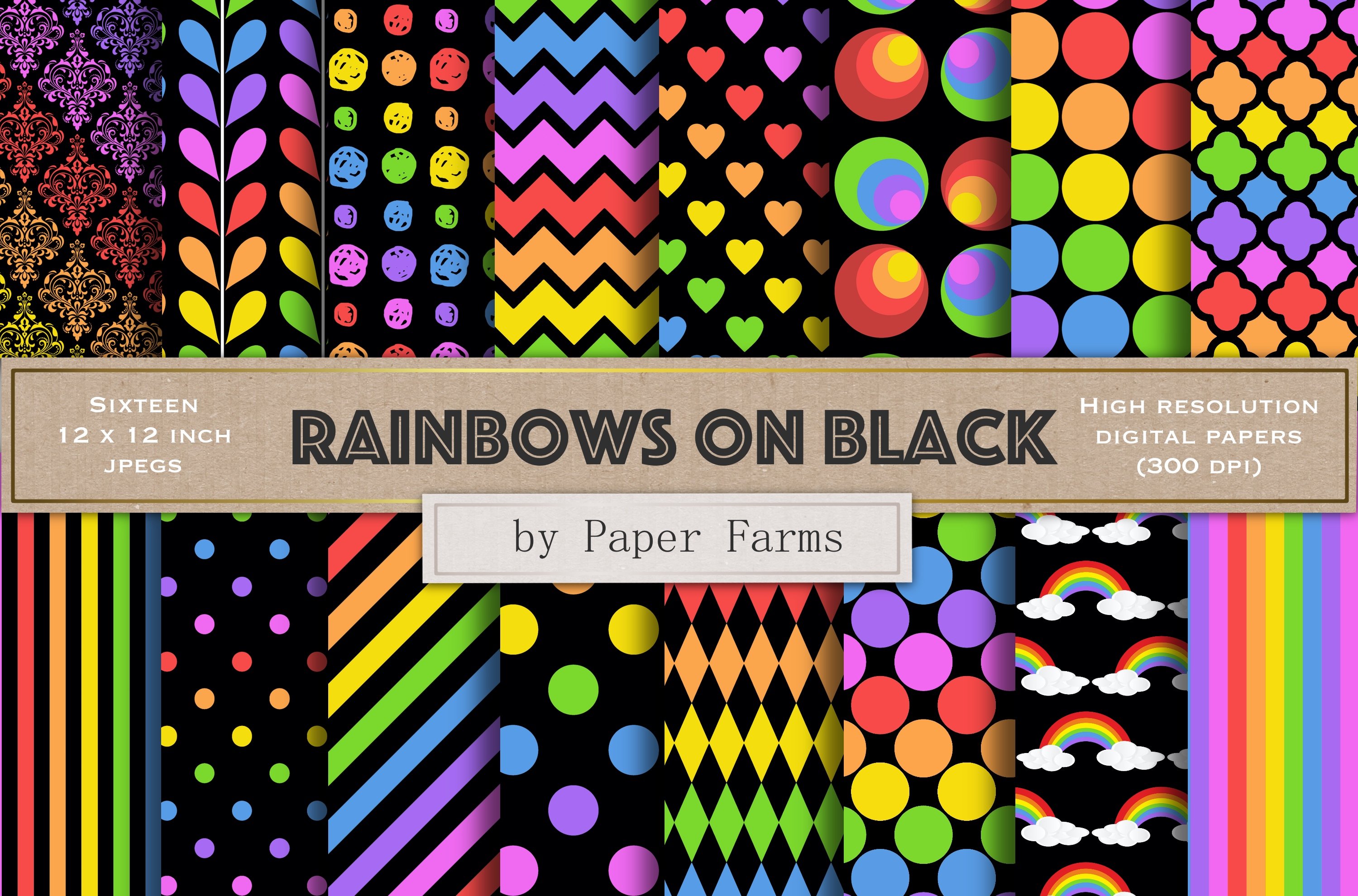 Rainbow digital paper cover image.