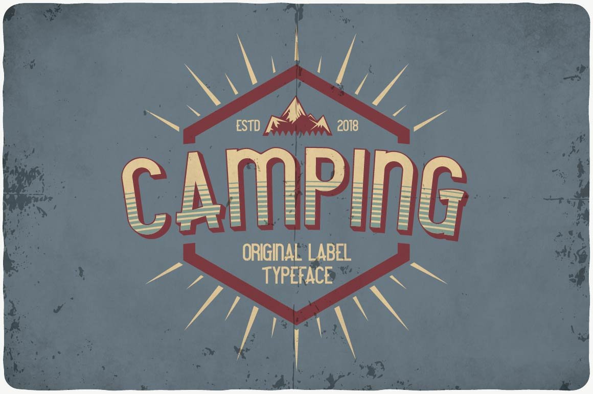 Camping typeface cover image.
