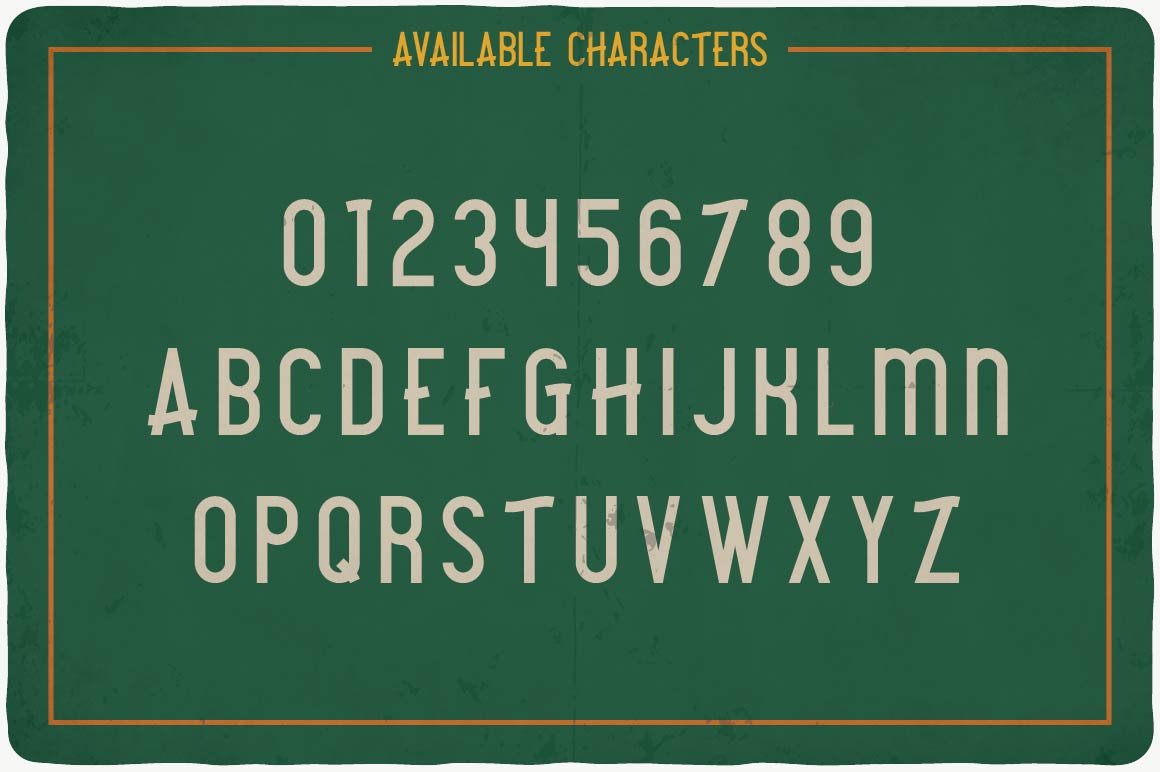 Camping typeface preview image.
