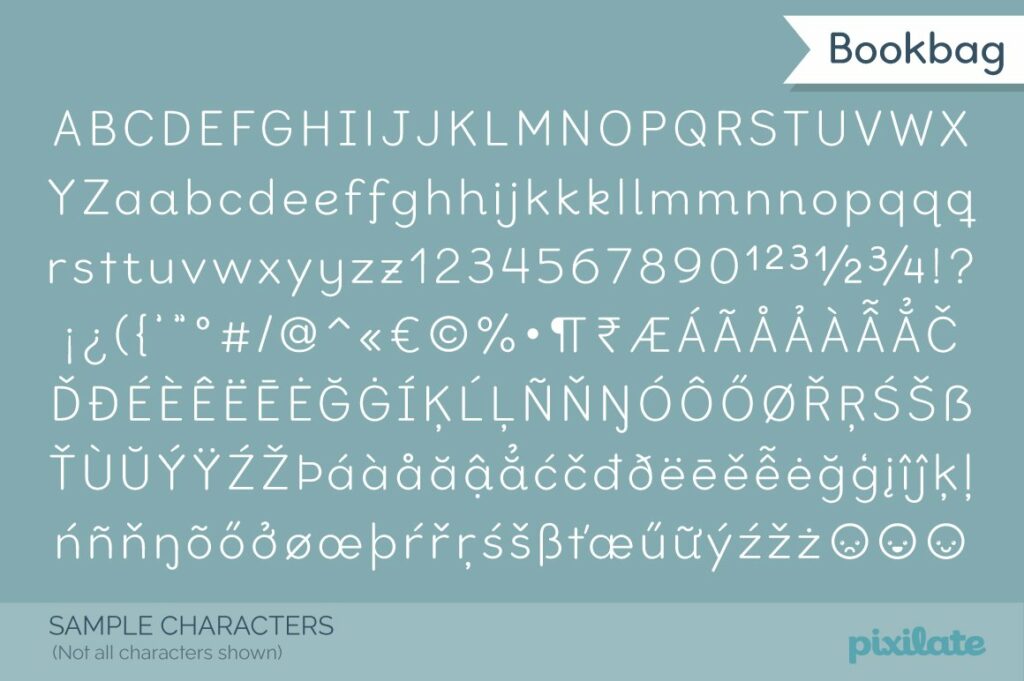 Bookbag school font - Basic – MasterBundles