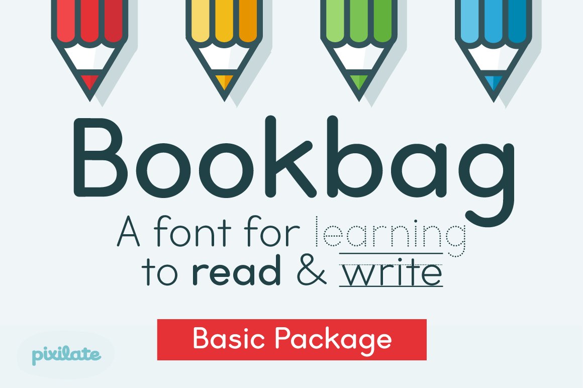 Bookbag school font - Basic cover image.
