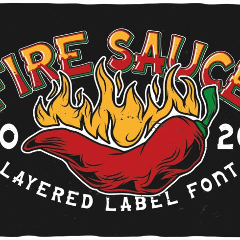 Fire Sauce Layered Font cover image.