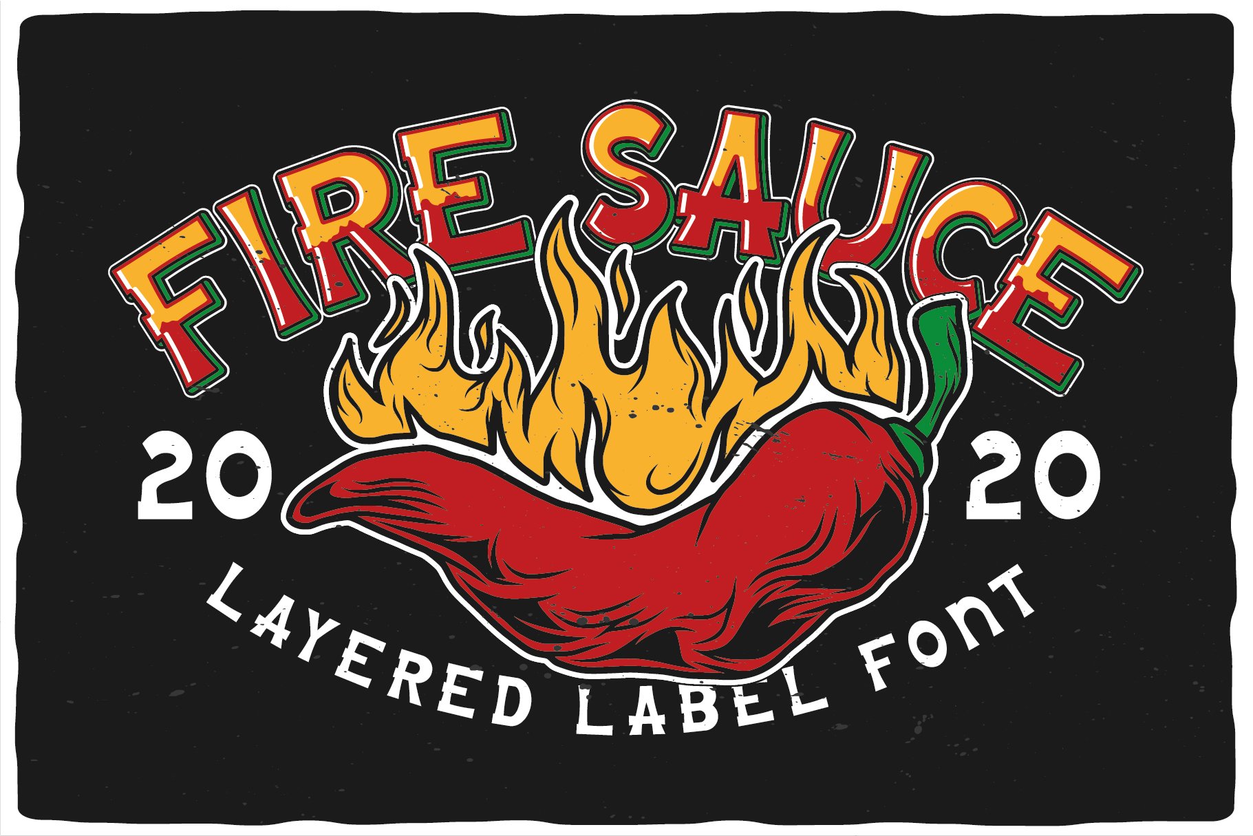 Fire Sauce Layered Font cover image.
