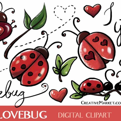 LOVEBUG - Digital Clipart cover image.
