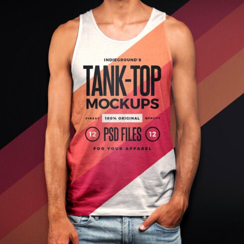 Men Tank Top Mockups cover image.