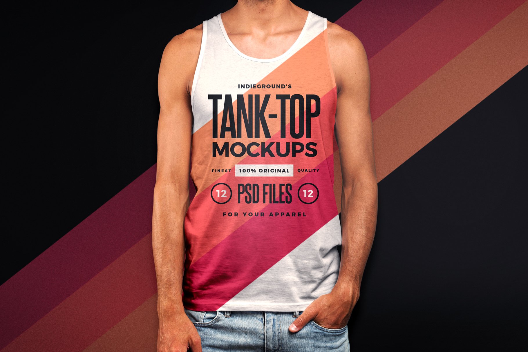Men Tank Top Mockups cover image.