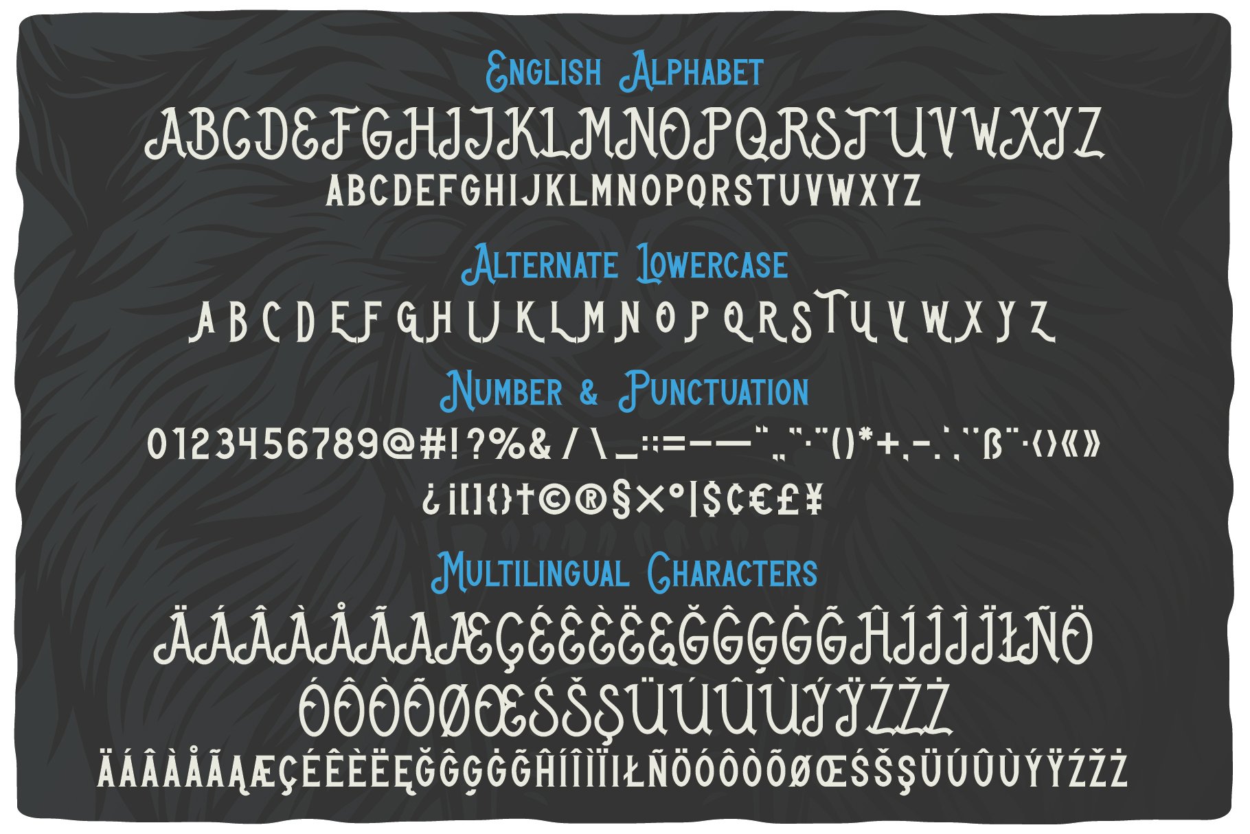 Outdoors Layered Font preview image.