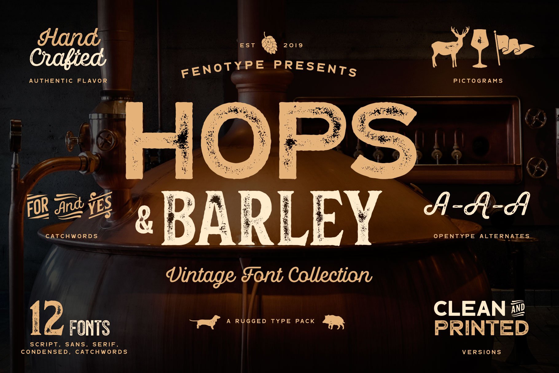 Hops And Barley font Collection cover image.