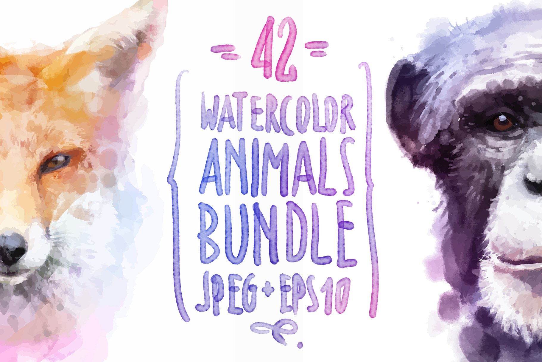 42 watercolor animals ( 20% OFF ) cover image.