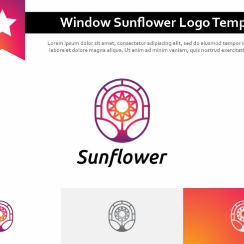Window Sunflower Floral Logo cover image.