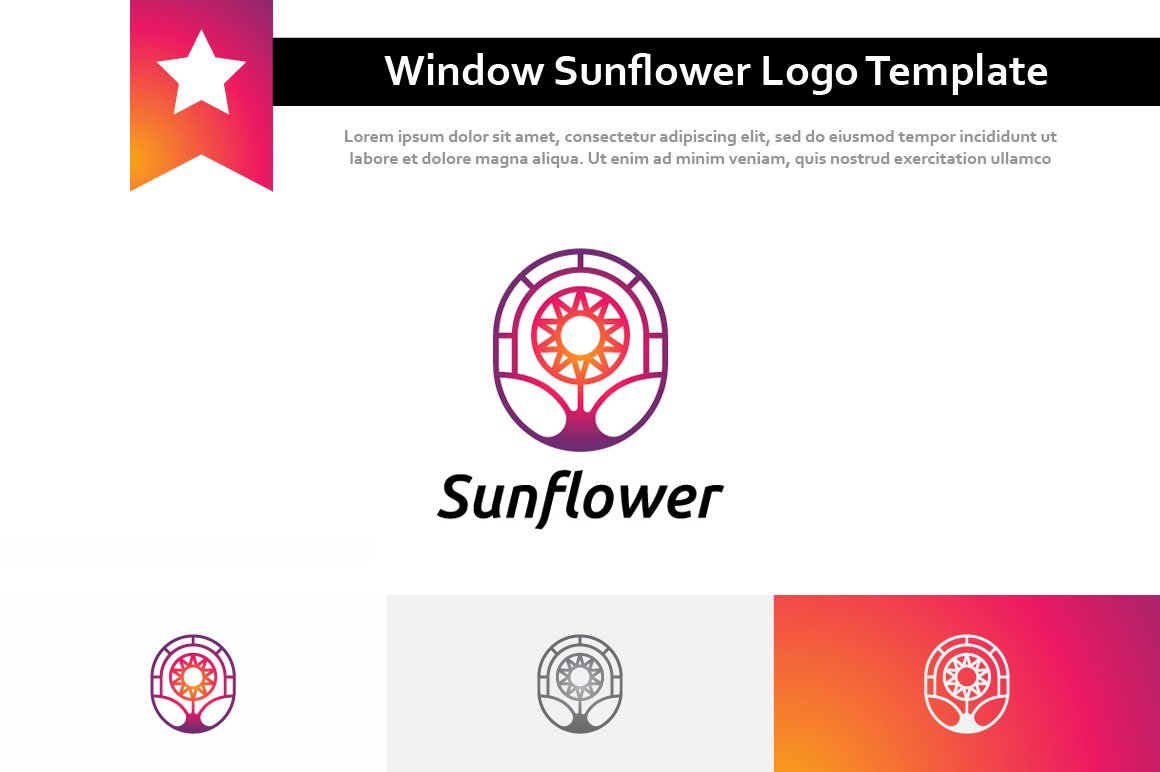Window Sunflower Floral Logo cover image.