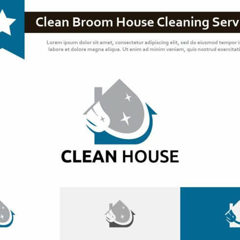 Clean Brush Broom House Logo cover image.