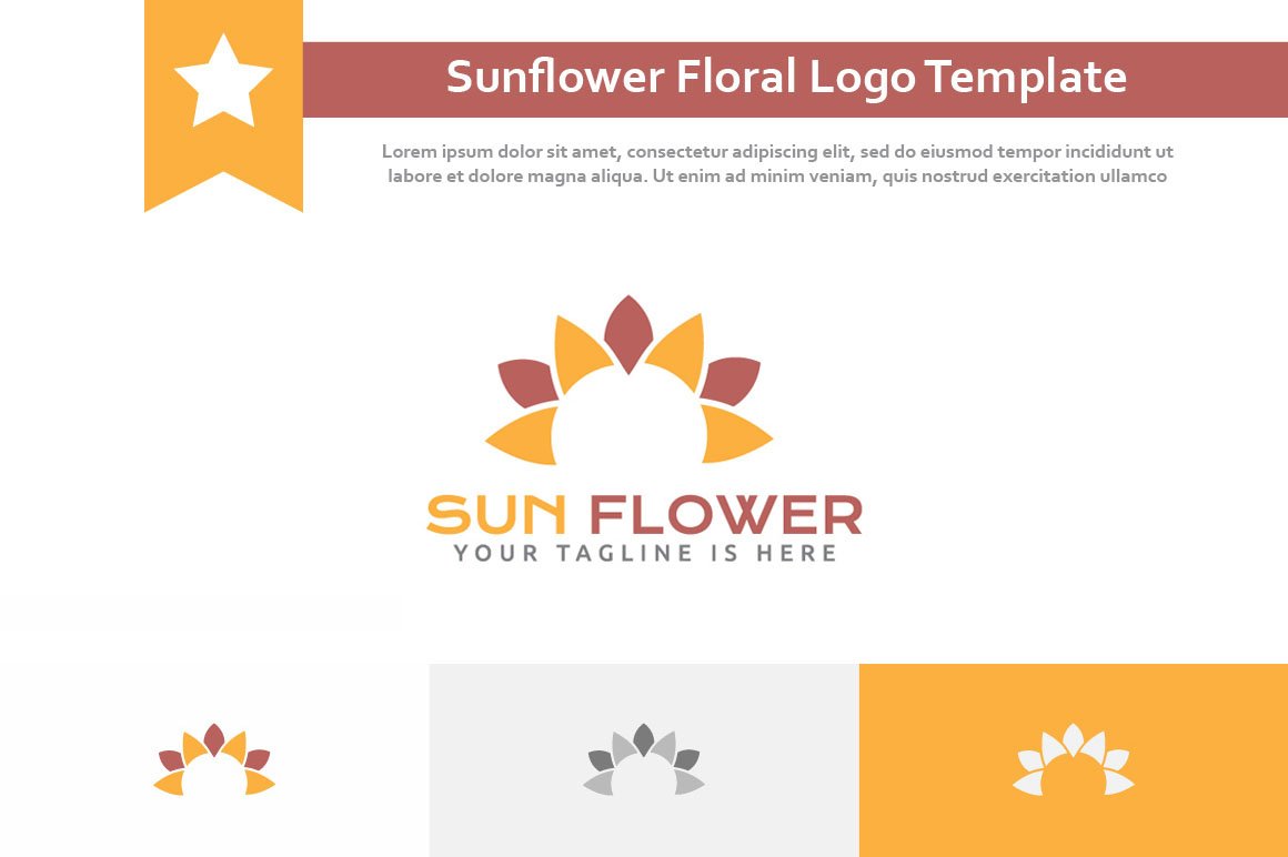 Bright Sunflower Sun Flower Logo cover image.
