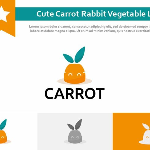 Carrot Bunny Rabbit Vegetable Logo cover image.