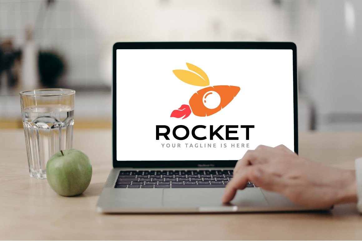 Carrot Rocket Rabbit Bunny Logo preview image.